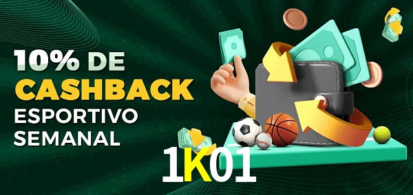 10% de bônus de cashback na 1K01
