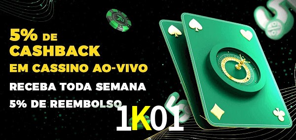 Promoções do cassino ao Vivo 1K01